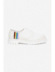 Кожени половинки обувки Dr. Martens For Pride в бяло