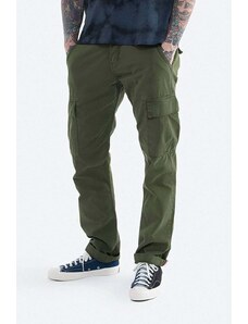 Памучен панталон Alpha Industries Agent Pant в зелено със стандартна кройка 158205.142