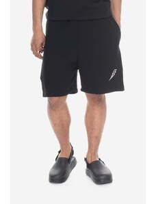 Neil Barrett Памучен къс панталон Neil Barett Embroidered Bolt Shorts PBJP060-U509 01 в черно
