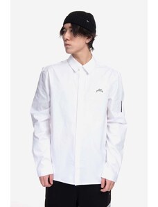 Памучна риза A-COLD-WALL* Pawson Shirt ACWMSH078 WHITE мъжка в бяло със стандартна кройка с класическа яка