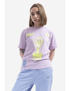 Памучна тениска MCQ в лилаво