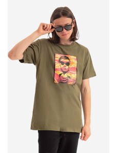 Памучна тениска Maharishi Warhol Polaroid Portrait T-Shirt OCJ в зелено с принт