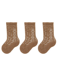 Комплект 3 чифта дълги чорапи детски Condor 2.518/2 Cappuccino 0348
