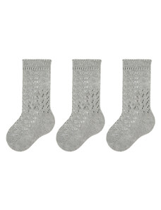 Комплект 3 чифта дълги чорапи детски Condor 2.518/2 Aluminium 0221