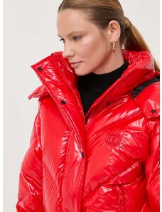 Пухено яке Karl Lagerfeld в червено зимен модел