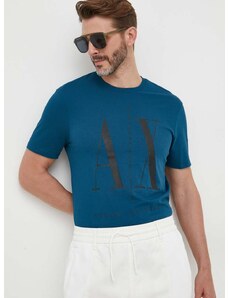 Памучна тениска Armani Exchange с принт