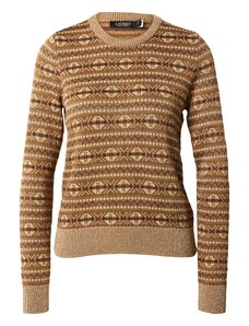 Lauren Ralph Lauren Пуловер 'LURYZA' бежово / кафяво / светлокафяво / злато