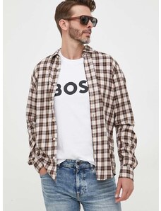 Памучна тениска BOSS в бяло с принт 50495742
