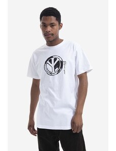 Памучна тениска Maharishi Warhol Peace T-Shirt в бяло с принт
