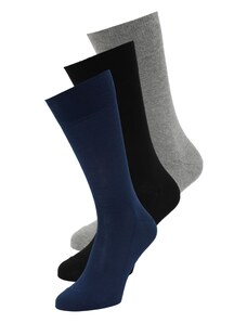 FALKE Къси чорапи 'Family' нейви синьо / сив меланж / черно