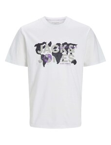 JACK & JONES Тениска 'Dust' сиво / лилав / черно / бяло