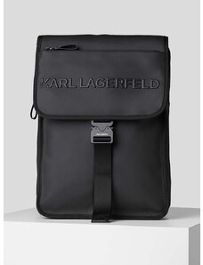Раница Karl Lagerfeld в черно голям размер с изчистен дизайн