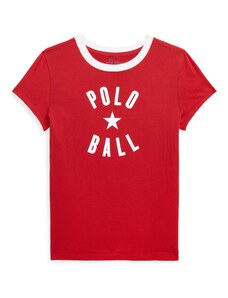 Polo Ralph Lauren Тениска червено / бяло
