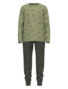 NAME IT Комплект пижама 'Sage Dino' каки / маслина / светлозелено