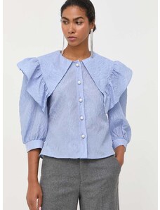 Блуза Custommade в синьо със стандартна кройка
