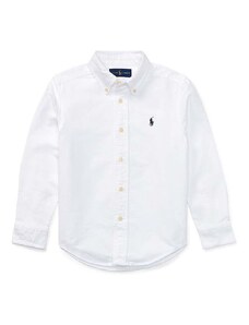 Детска памучна риза Polo Ralph Lauren в бяло