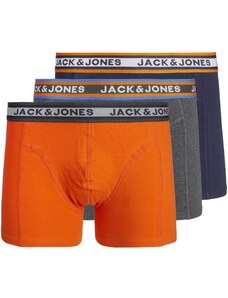 JACK & JONES Боксерки 'MYLE' нейви синьо / сиво / оранжево / бяло