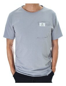 STREET STYLE Мъжка тениска свободен модел в бледо сиво