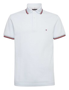 TOMMY HILFIGER Тениска лазурно синьо / червено / бяло