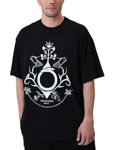 TRUSSARDI JEANS T-Shirt Mystical Herbs Print Cotton Jersey 30/1 T007521T005381 k299 black