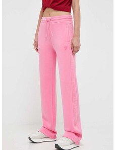 Спортен панталон Guess BRENDA в розово с принт V3RB21 K7UW2