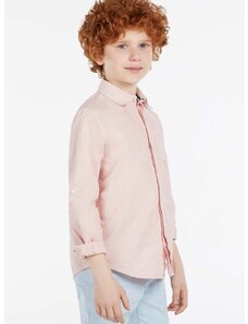 Детска памучна риза Guess в розово