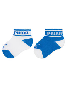 Комплект 2 чифта дълги чорапи детски Puma Baby Wording Sock 2P 935479 White / Blue 03