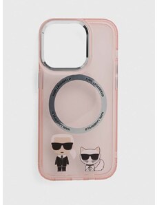 Кейс за телефон Karl Lagerfeld iPhone 14 Pro 6,1" в розово