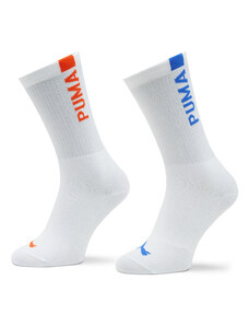 Комплект 2 чифта дълги чорапи дамски Puma Women Slouch Sock 2P 938005 White / Blue / Red 04