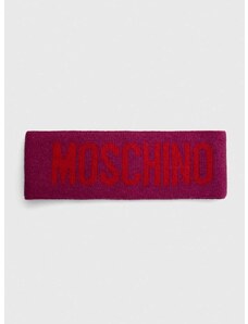 Вълнена лента за глава Moschino в лилаво