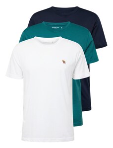 Abercrombie & Fitch Тениска нейви синьо / зелено / бяло