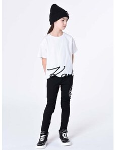 Детски спортен панталон Karl Lagerfeld в черно с принт