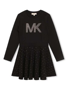 Детска рокля Michael Kors в черно къса разкроена