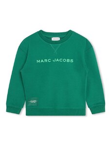 Детски суичър Marc Jacobs в зелено с принт