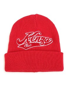 Детска шапка Kenzo Kids в червено от памук