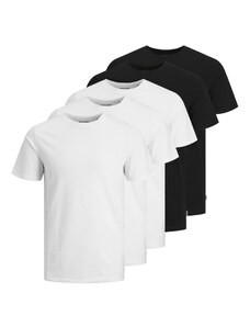 JACK & JONES Тениска 'Essentials' черно / бяло