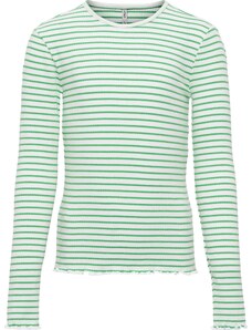KIDS ONLY Тениска 'Gila' тревнозелено / бяло