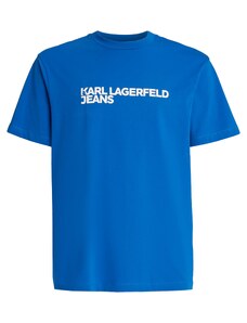 KARL LAGERFELD JEANS Тениска кралско синьо / бяло