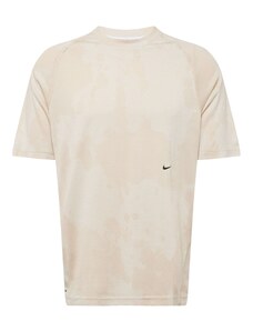 NIKE Функционална тениска 'ADV' бежово / цвят "пясък" / черно
