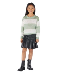 Детска пола Guess в черно къса разкроен модел