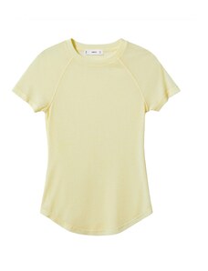 MANGO Тениска 'AZUL' пастелно жълто