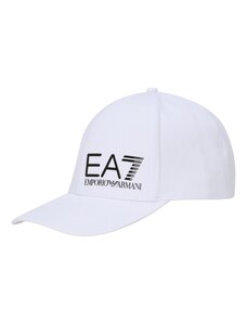 EA7 Emporio Armani Шапка с козирка черно / бяло