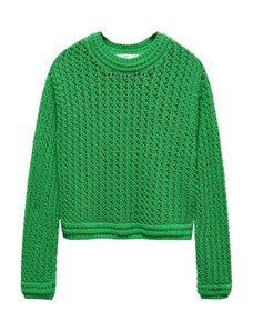 MANGO Пуловер 'Forks' зелено