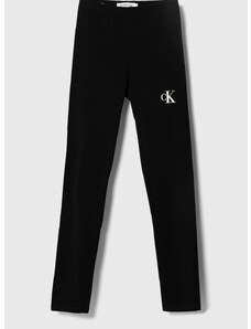 Детски клин Calvin Klein Jeans в черно с изчистен дизайн