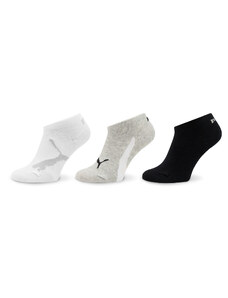 Комплект 3 чифта дълги чорапи детски Puma Kids Bwt Sneaker 3P 907960 White / Grey / Black 02