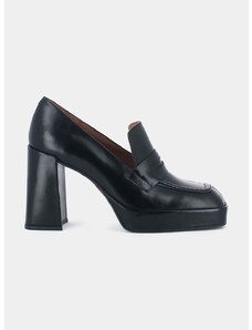 Кожени обувки с дебел ток Jonak BILLE CUIR в черно с висок ток 3100159
