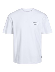 JACK & JONES Тениска 'SANCHEZ' черно / бяло