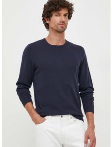 Вълнен пуловер Calvin Klein мъжки в тъмносиньо от лека материя
