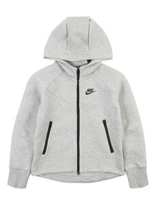 Nike Sportswear Суичъри с качулка сив меланж / черно
