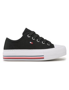 Кецове Tommy Hilfiger Low Cut Lace-Up Sneaker T3A9-32677-0890 M Black 999